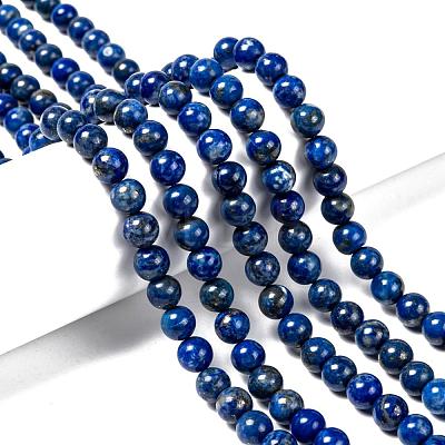 Natural Lapis Lazuli Bead Strands X-G-G953-01-8mm-1