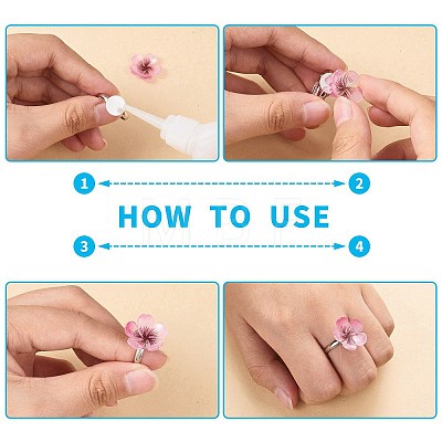 DIY Flower Stud Earring and Finger Ring Making Kit DIY-SZ0008-42-1