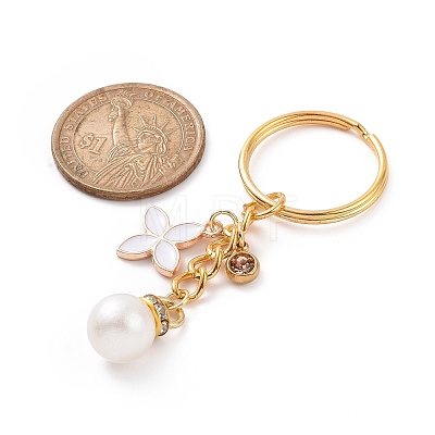 Acrylic Pearl Pendants Keychain KEYC-JKC00427-1