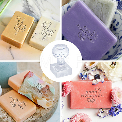 Clear Acrylic Soap Stamps DIY-WH0445-002-1