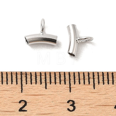 Rhodium Plated 925 Sterling Silver Tube Bails STER-NH0001-01P-1