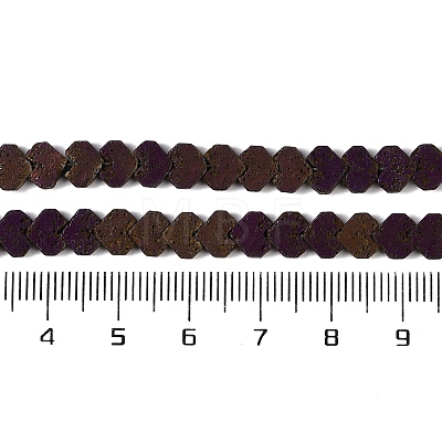 Electroplated Natural Lava Rock Beads Strands G-Q1009-G01-02A-1