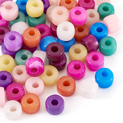 55Pcs 11 Colors Natural White Jade Dyed Beads G-TA0002-74-1