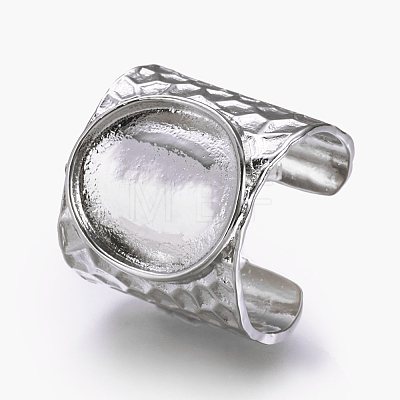 Cuff Brass Pad Finger Ring Settings LS-KK-E703-01P-1