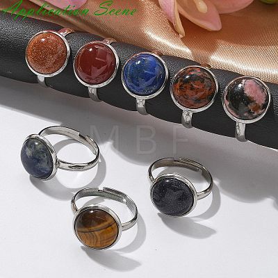 Tarnish Resistant 304 Stainless Steel Pad Ring Settings STAS-G173-19P-16mm-1