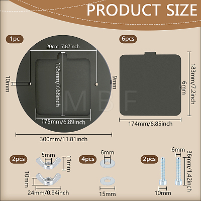 MDF Wine Glass Display Rack AJEW-WH0472-92-1