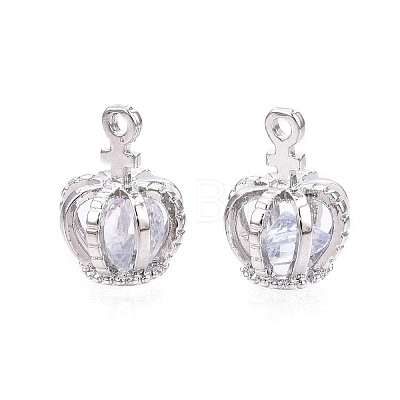 Alloy Cubic Zirconia Charms ZIRC-T003-17P-1