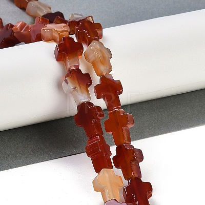 Natural Red Agate Beads Strands G-I369-A20-02-1