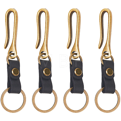 4Pcs Alloy U Shape Belt Hook Keychains KEYC-SC0002-19B-1