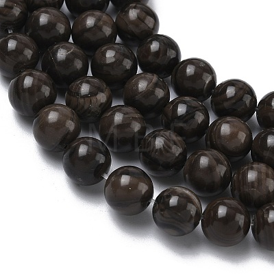 Natural Wood Lace Stone Wooden Jasper Beads Strands G-K365-F03-8mm-1
