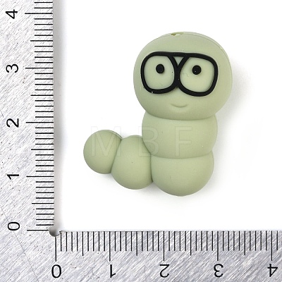 Caterpillar Food Grade Silicone Focal Beads SIL-Q030-03C-1