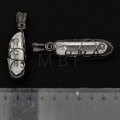 Natural Quartz Crystal Pendants G-K338-28R-03-1