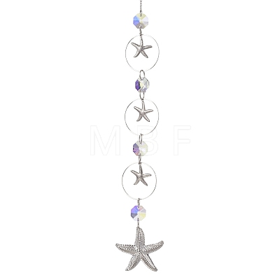 Glass Hanging Suncatchers HJEW-JM04584-1