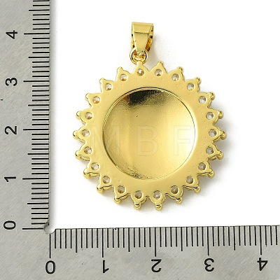 Brass Micro Pave Clear Cubic Zirconia Pendants KK-H472-46A-G-1