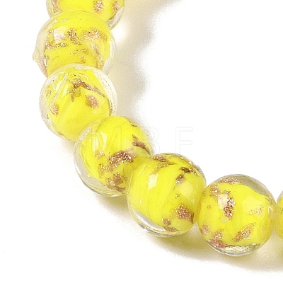 Handmade Gold Sand Lampwork Beads LAMP-Z009-01C-1