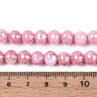 Anti-Tarnish Electroplate Glass Beads Strands GLAA-N056-8mm-04-1