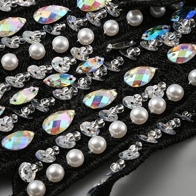 Hand Sewing Multi-Layer Flower Costume Shoulder Appliques PATC-WH0009-07B-1