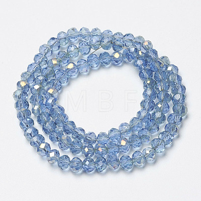 Electroplate Transparent Glass Beads Strands EGLA-A034-T2mm-H15-1