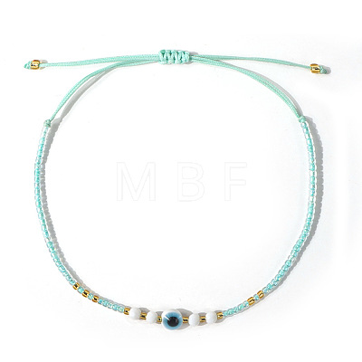 Glass Seed Beads & Resin Braided Bead Bracelets LS-TK7632-11-1