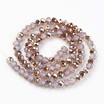 Electroplate Glass Beads Strands EGLA-A034-J10mm-N04-1