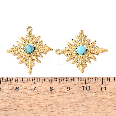 Synthetic Turquoise Pendants STAS-Z177-07G-01-1
