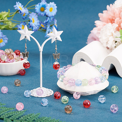 180Pcs 6 Colors Handmade Transparent Lampwork Beads LAMP-TA0002-82-1