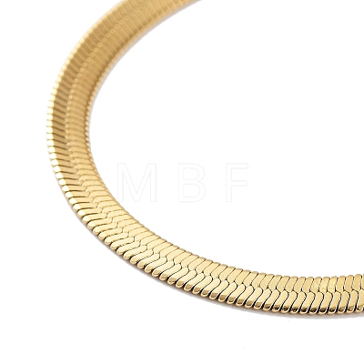 316 Surgical Stainless Steel Herringbone Chain Bracelet BJEW-M305-02G-1