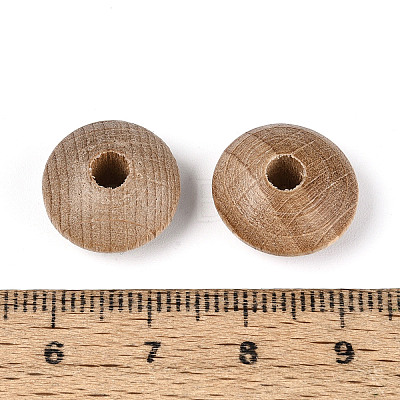 Beech Wood Beads WOOD-T033-11A-1