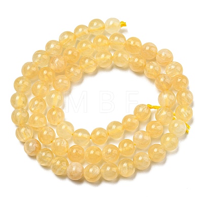 Natural Honey Calcite Beads Strands G-R494-A05-02-1