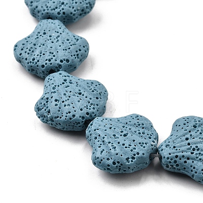 Dyed Natural Lava Rock Beads Strands G-A264-A04-01B-1