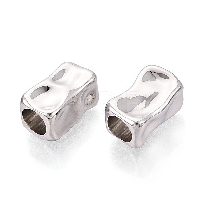 Textured Alloy Large Hole Beads PALLOY-T091-44P-1
