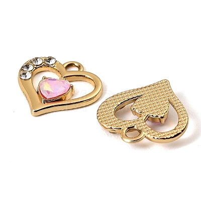 UV Plating Alloy Glass Pendants FIND-K032-11G-1