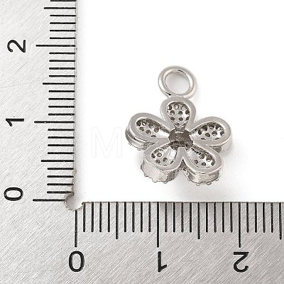 Rack Plating Brass Micro Pave Cubic Zirconia Pendants KK-A234-018P-1