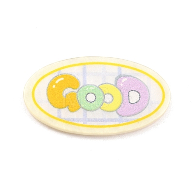 Acrylic Oval with Word Cabochons FIND-B003-05-1