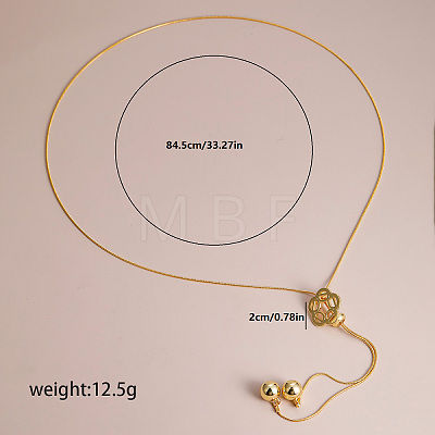 Elegant Hollow Flower Y-Shaped Chain Pendant Lariat Necklaces for Autumn/Winter RX2303-5-1