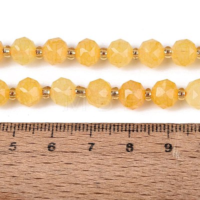 Ombre Effect Dyed Transparent Crackle Glass Beads Strands GLAA-Q111-8MM-07-1