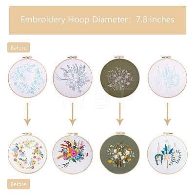 4 Sets 4 Style Embroidery Tool Accessories DIY-SZ0003-20-1