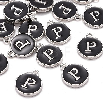 Platinum Plated Alloy Charms LS-ENAM-S118-02P-P-1