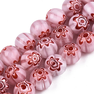 Handmade Millefiori Glass Beads Strands LK-SZ0001-01A-1