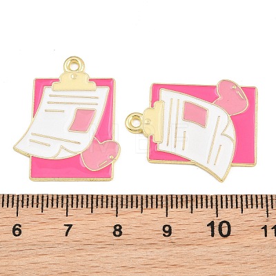 Medical Theme Alloy Enamel Pendants AL-CBA2919-03G-09B-1