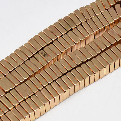 Electroplate Non-magnetic Synthetic Hematite Beads Strands G-Q465-40KC-1