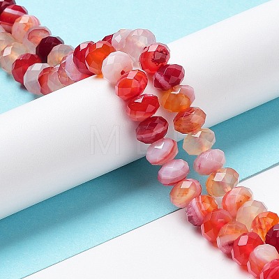 Natural Banded Agate/Striped Agate Beads Strands G-E605-A02-02E-1