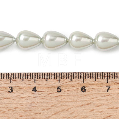 Electroplate Opaque Glass Imitation Pearl Beads Strands EGLA-H113-09B-03-1