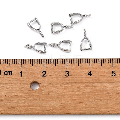 Grade AA Brass Ice Pick Pinch Bails for Pendant Making KK-M008-b-07P-NR-1