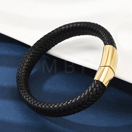 Braided Microfiber Leather Cord Bracelets for Women Men BJEW-D304-05G-02-1