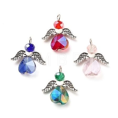 Electroplate Glass Pendants PALLOY-JF00504-1