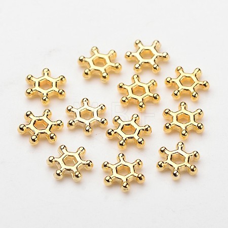 ABS Electroplated Snowflake Plastic Spacer Beads KY-I002-02A-1