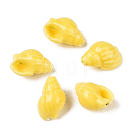 Handmade Printed Porcelain Beads Strand PORC-T133-01D-1