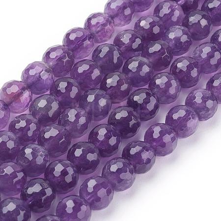 Natural Amethyst Beads Strands X-G-C073-8mm-3-1