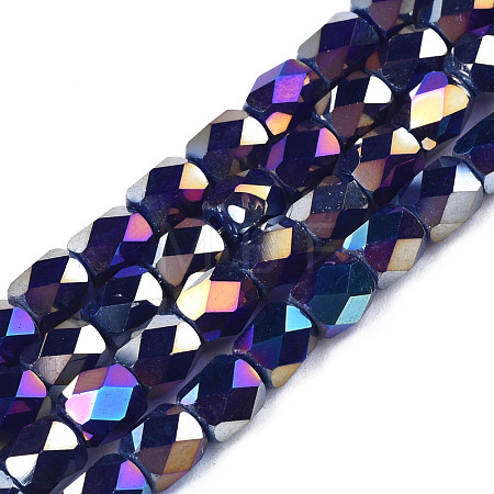 Electroplate Glass Beads Strands EGLA-N002-13-A01-1